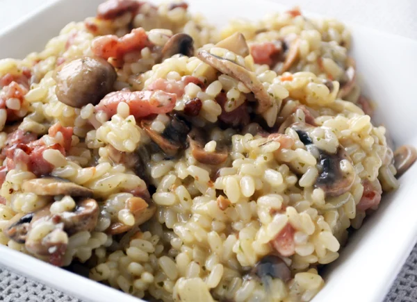 Risotto Funghi met spek 4 risottofunghi