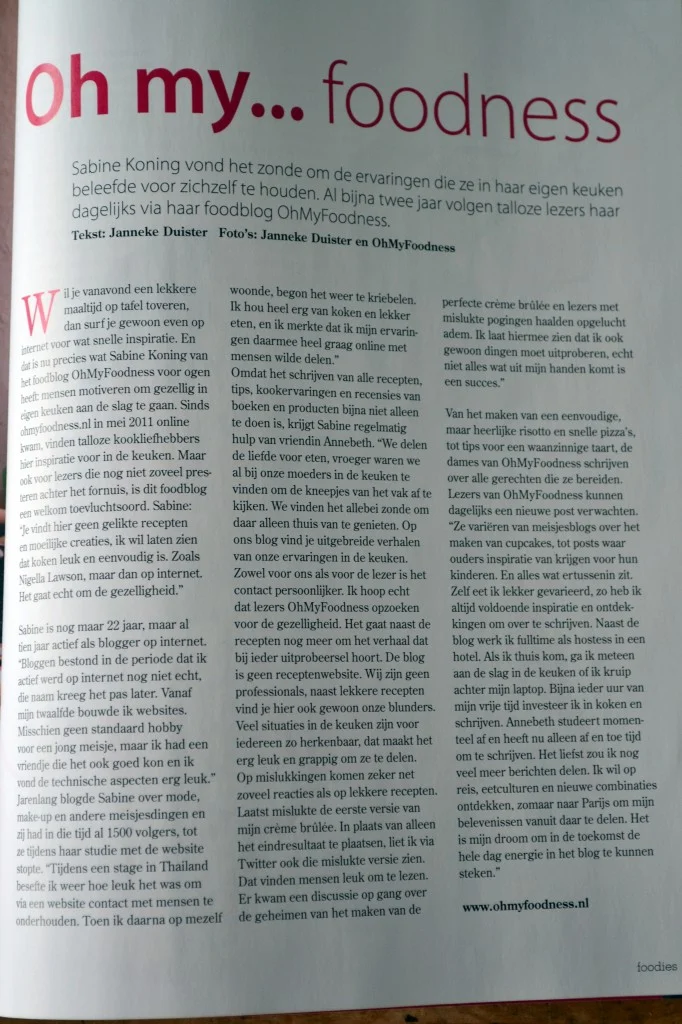 OhMyFoodness in Foodies Magazine! 6 OhMyFoodness in Foodies Magazine