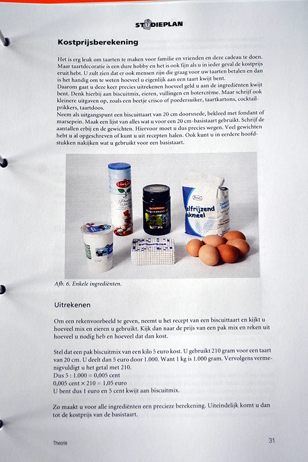 Studieplan Taarten en Cupcakes 7 Studieplan Taarten & Cupcakes