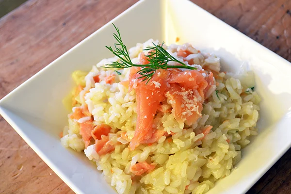 Risotto met gerookte zalm 1 risotto met gerookte zalm