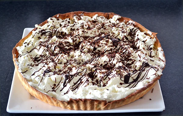 Vanille rijstevlaai met pure chocolade 1 vanille rijstevlaai