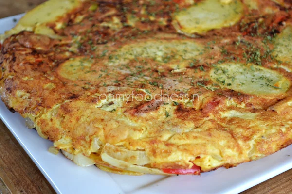 Spaanse tortilla met chorizo 1 spaanse tortilla
