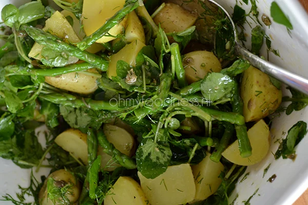 Aardappelsalade met groene asperges 1 aardappelsalade met groene asperges