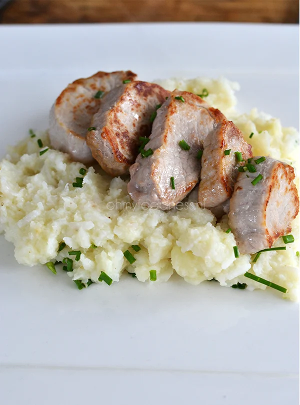 Romige bloemkoolpuree met rijst 1 bloemkoolpuree met rijst
