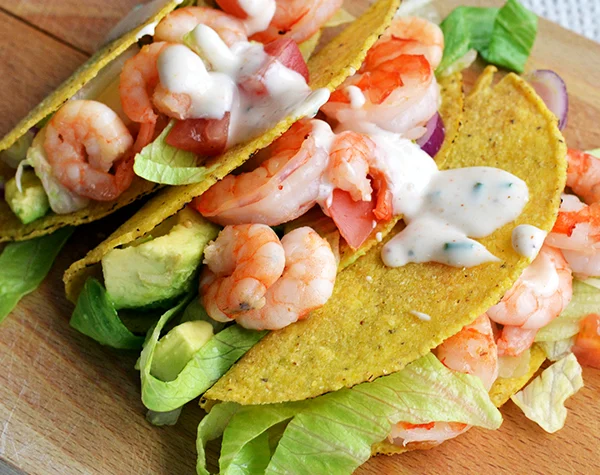 Garnalentaco's met avocadosalade 8 garnalentacos met avocado