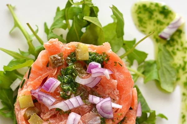 gerookte zalmtartaar