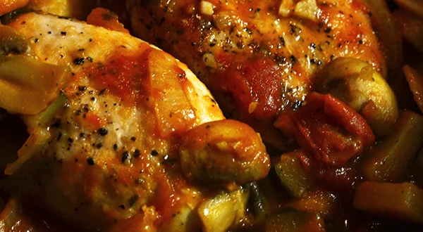 Italiaanse kip/groenteschotel