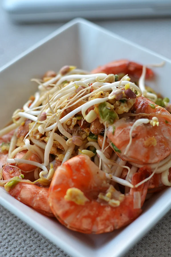 Thaise noedels met gamba's 1 Thaise noedels met gamba's