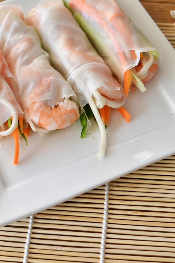 Super Healthy Sunday: Verse loempia's met garnalen 1 verse loempia's met garnalen