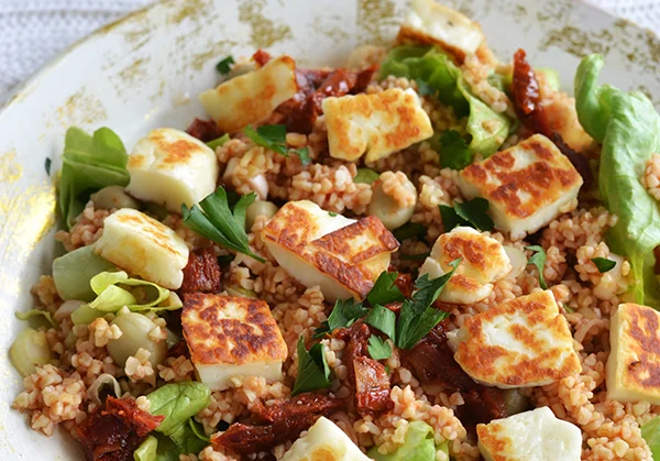 Super Healthy Sunday: Bulgursalade met Halloumi 26 Bulgursalade met halloumi