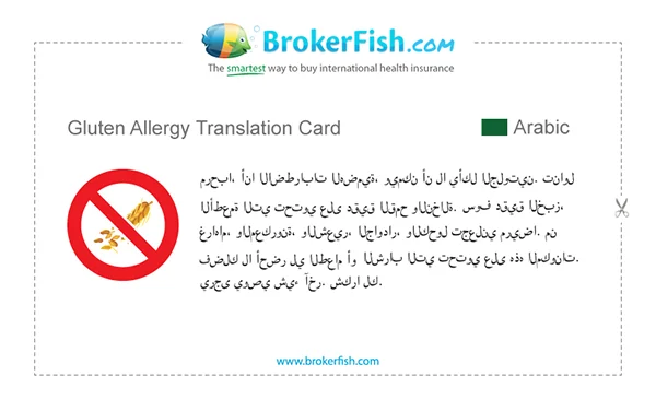 Travel Tuesday: Allergiekaartjes 5 gluten_arabisch