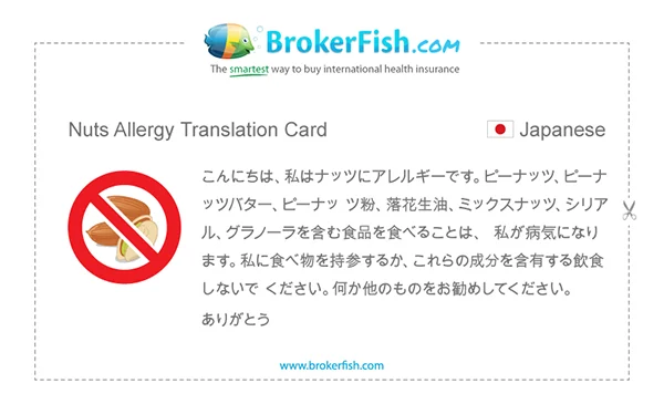 Travel Tuesday: Allergiekaartjes 3 Allergiekaartje