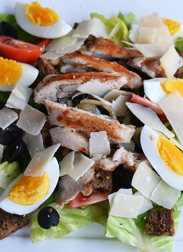 Salade met kippendijen 1 salade met kippendijen