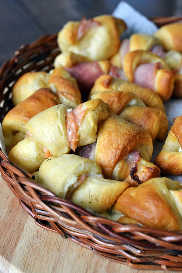Hartige minicroissantjes 1 hartige minicroissants