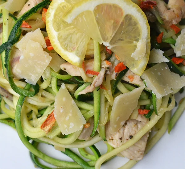 Super Healthy Sunday: Knoflookcourghetti met kip 5 knoflookcourghetti met kip