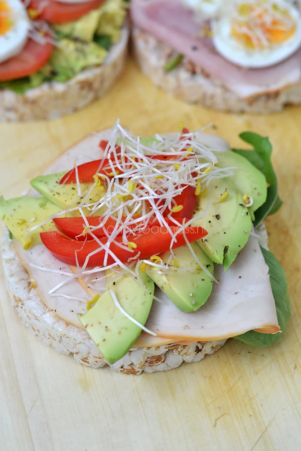 3x rijstwafels voor de lunch