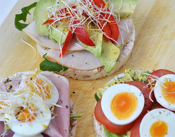 3x rijstwafels voor de lunch
