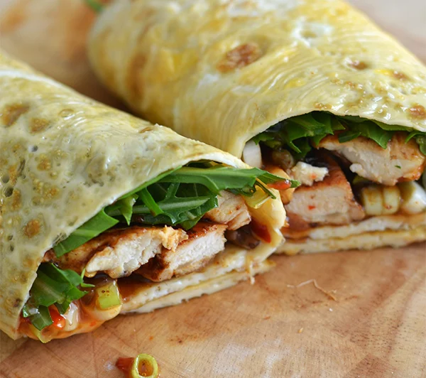 Omeletwraps met kip