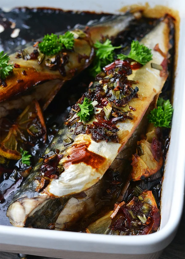 Oosterse makreel uit de oven 