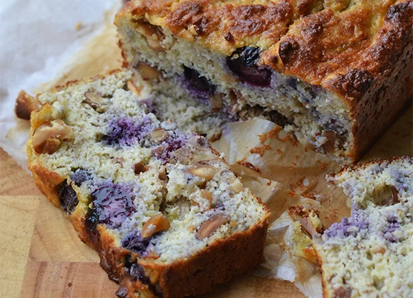 bananenbrood met bosbessen