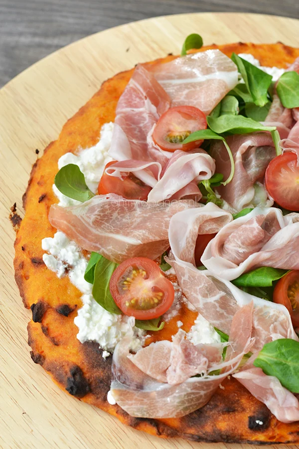 Zoete aardappelpizza 1 zoete aardappelpizza