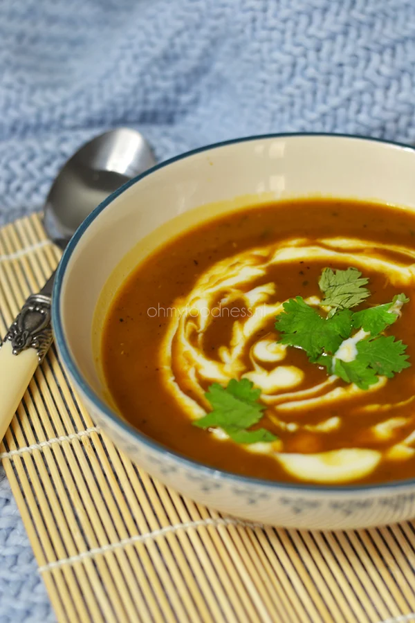 Geroosterde pompoensoep met Garam Masala 1 Geroosterde pompoensoep met Garam Masala