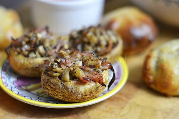 4x Weight Watchers proof partysnacks 3 Gevulde champignons met ham