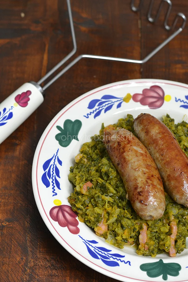 Boerenkoolstamppot met zoete aardappel 1 Boerenkoolstamppot met zoete aardappel