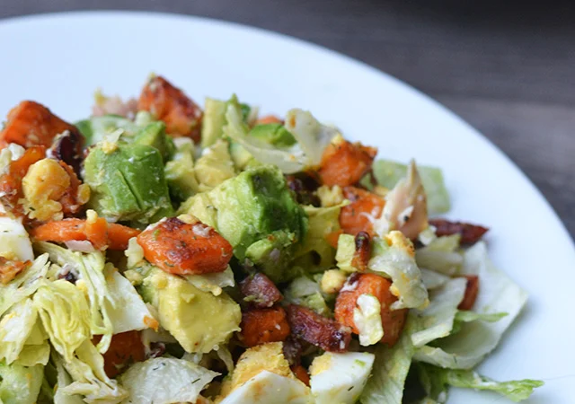 Zoete aardappelsalade met gerookte forel 12 Zoete aardappelsalade met gerookte forel