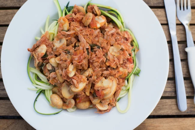 Courghetti met Tonijnbolognese 19 Courghetti met tonijnbolognese