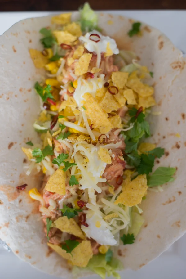 Romige kiptaco's (slowcooker) 1 Romige Kiptaco's