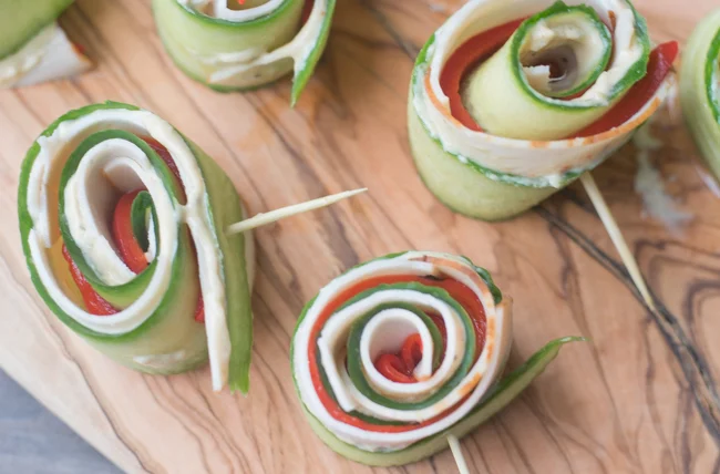 Komkommer-Kiprolletjes