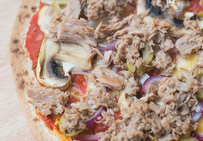 Pizzadilla met tonijn