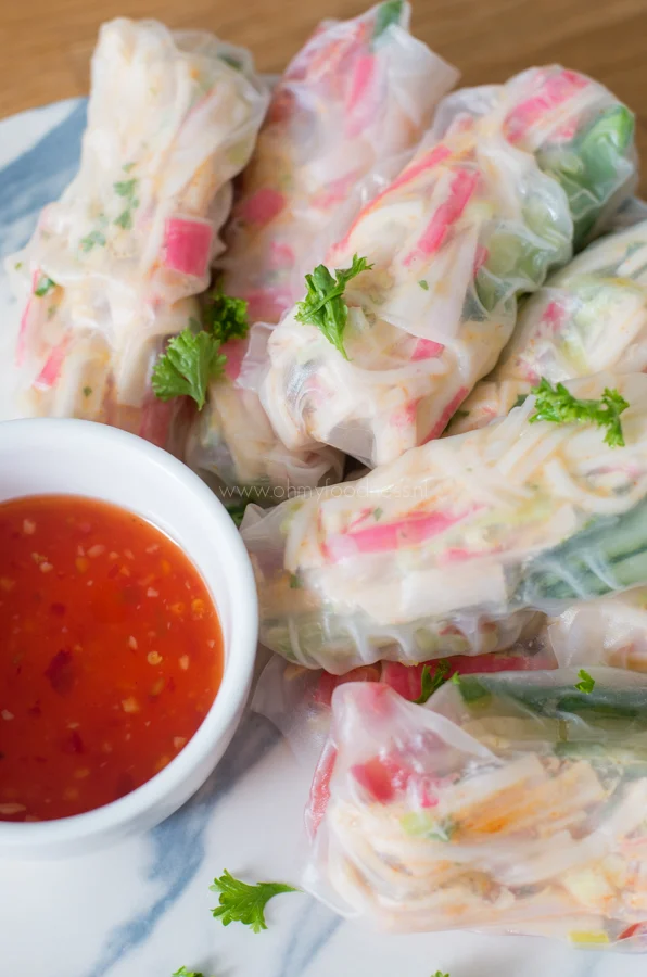 Springrolls met surimisalade 1 Springrolls met surimisalade