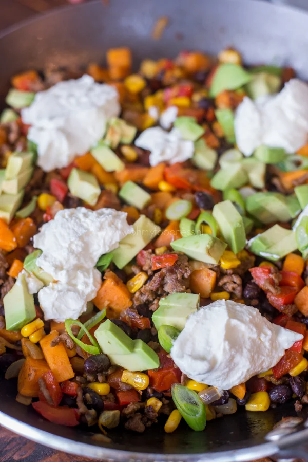 Mexicaanse Eenpansmaaltijd met zoete aardappel 1 Mexicaanse Eenpansmaaltijd met zoete aardappel