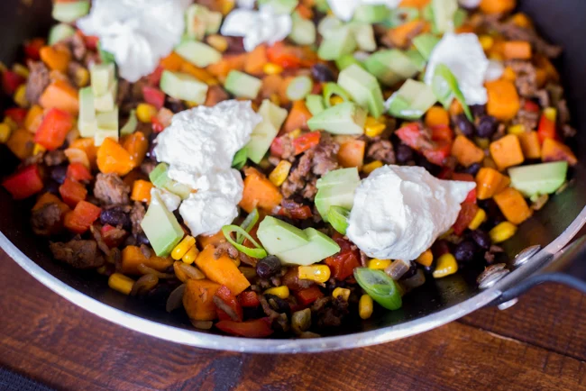 Mexicaanse Eenpansmaaltijd met zoete aardappel 7 Mexicaanse Eenpansmaaltijd met zoete aardappel