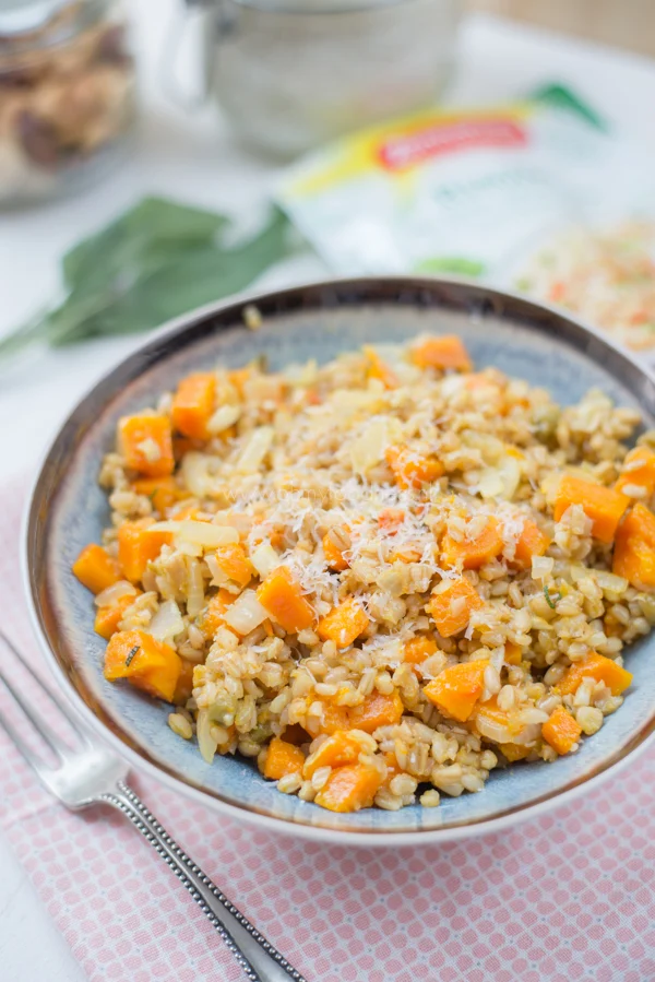 Pompoen-Haverrisotto met salie 1 Pompoen-Haverrisotto met salie