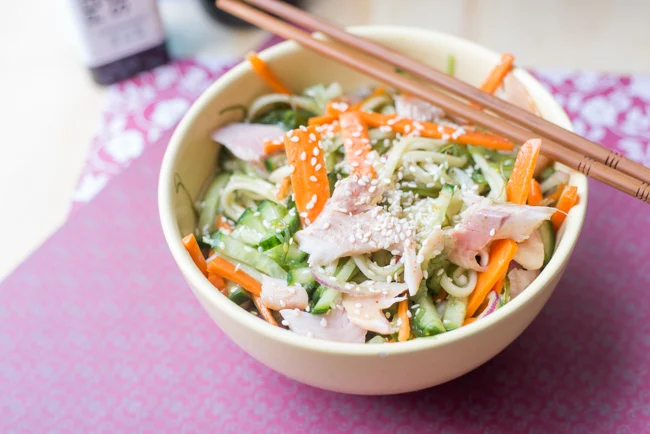 Wakame noedelsalade met gerookte forel 21 Wakame noedelsalade met gerookte forel