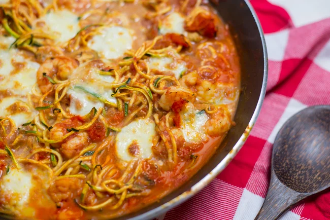 Courghetti met garnalen uit de oven 7 Courghetti met garnalen uit de oven