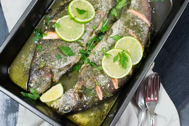 Zalmforel uit de oven