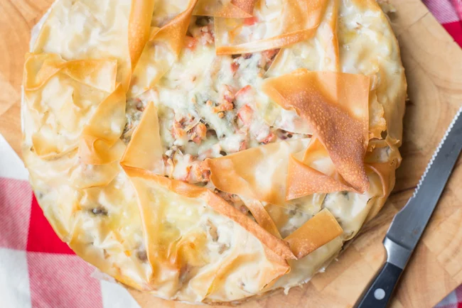 Filodeegquiche met champignons 21 Filodeegquiche met champignons