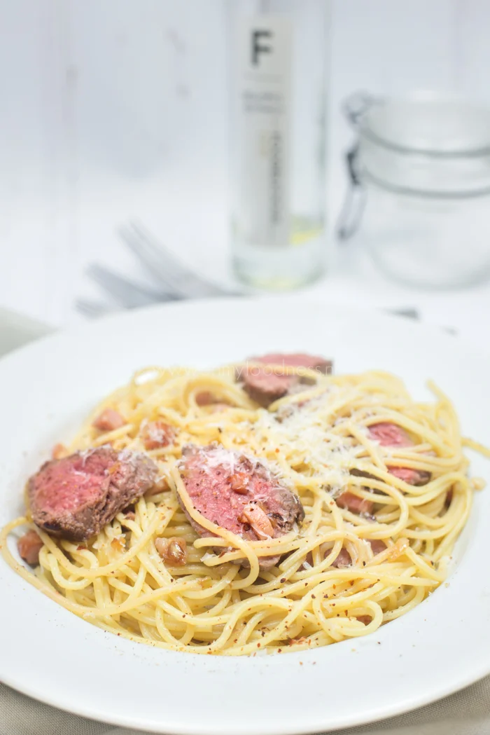 Truffelpasta met biefstuk 1 Truffelpasta met biefstuk