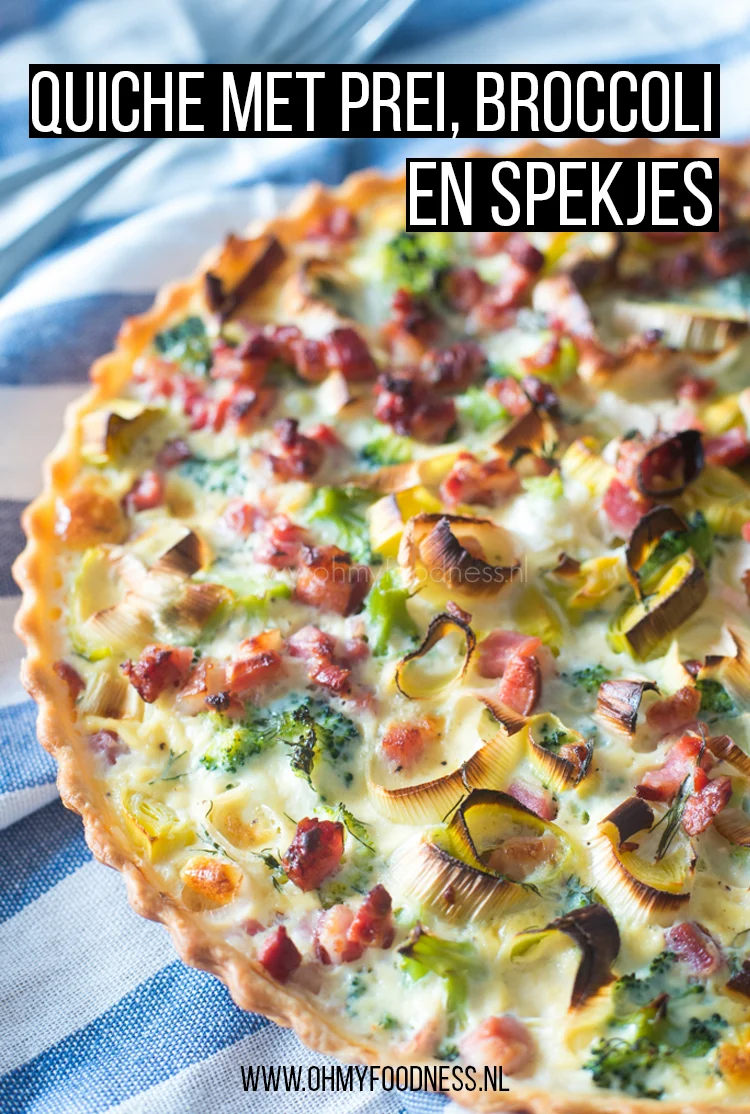 Quiche met prei, broccoli en spekjes 2 Quiche met prei, broccoli en spekjes