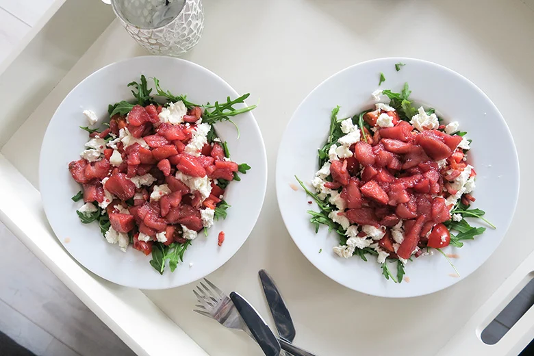 Video: Cynthia's favoriete Stoofperensalade met geitenkaas en spek 19 Stoofperensalade met geitenkaas en spek