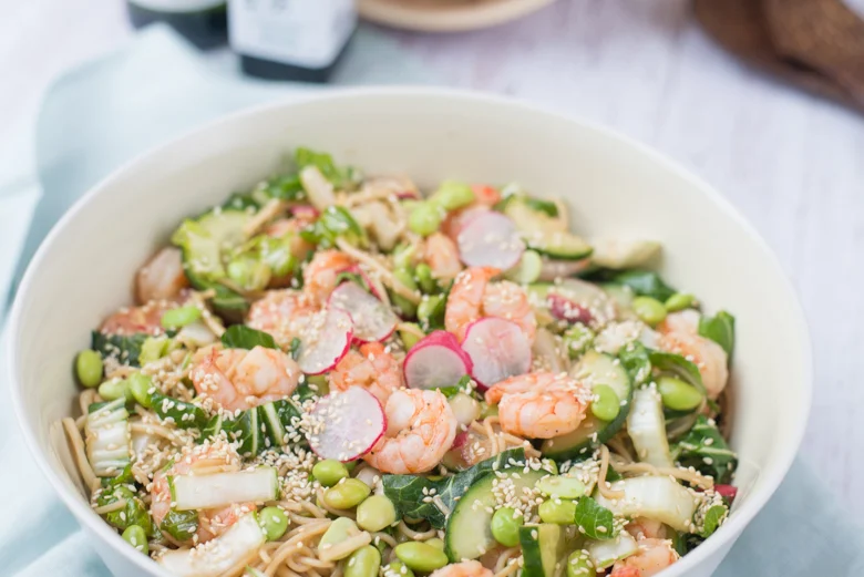 Oosterse maaltijdsalade met gamba's 21 Oosterse maaltijdsalade met gamba's
