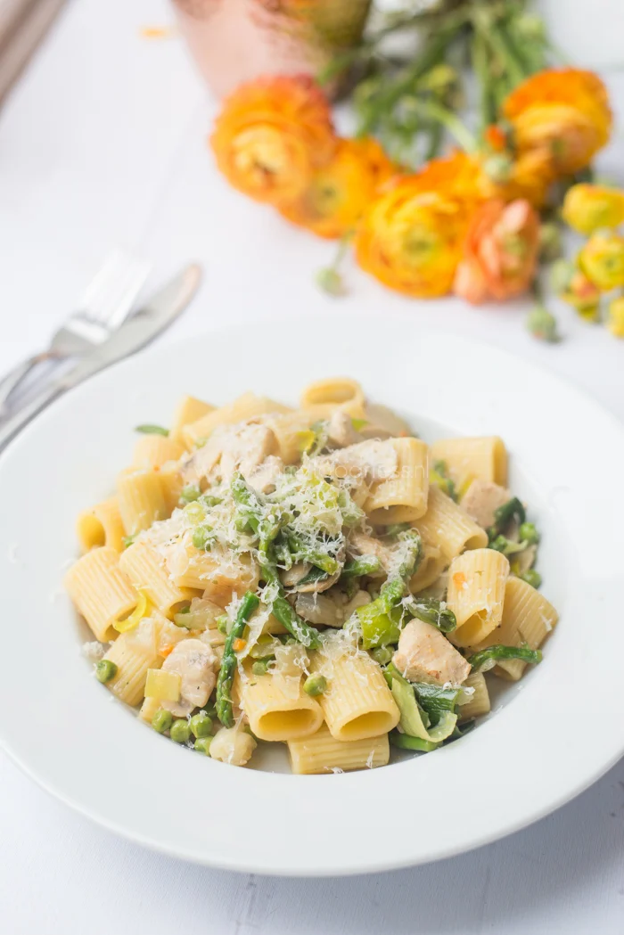 Lentepasta met groene asperges 1 Lentepasta