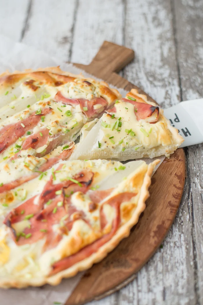 Witte aspergequiche met ham 1 Witte aspergequiche met ham