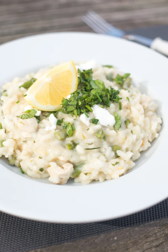 Citroenrisotto met munt en groene asperges 1 Citroenrisotto met munt en groene asperges