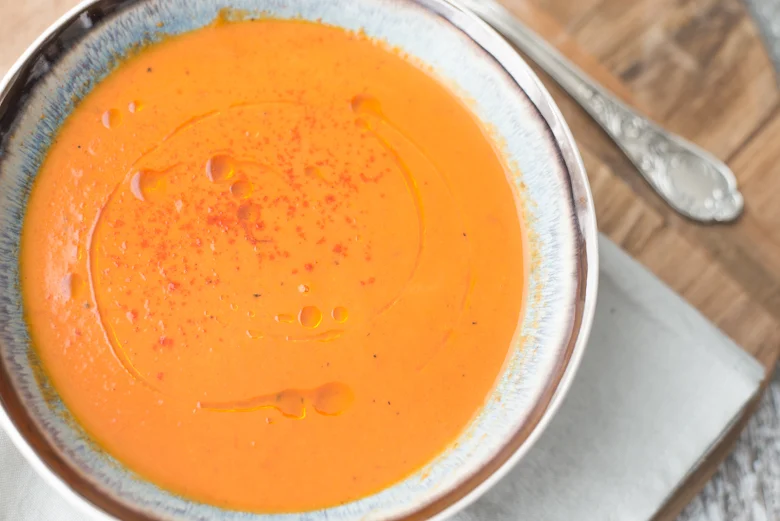 Gegrilde paprika-roomsoep