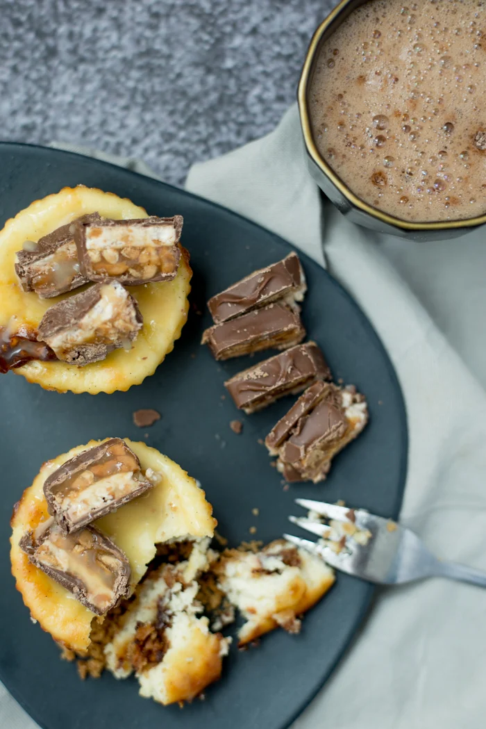 Mijn koffie journey + Mini Snickers Cheesecake voor erbij! 8 Mini Snickers cheesecake